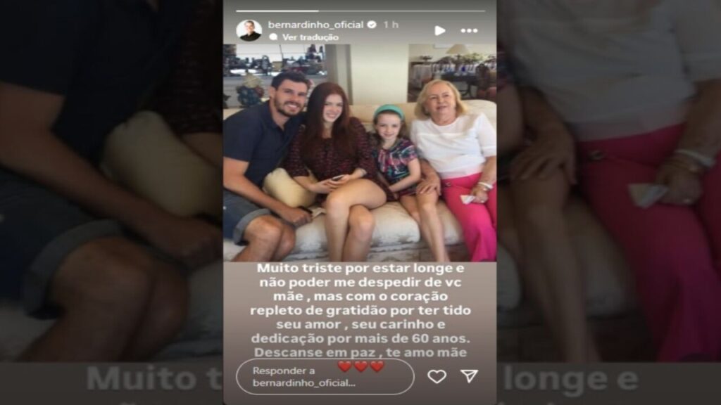 Mãe do técnico Bernardinho morre aos 90 anos