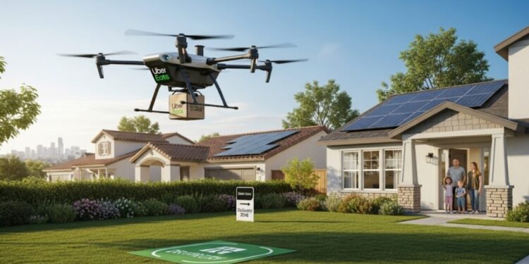 Uber vai começar entregas por drone ainda em 2025