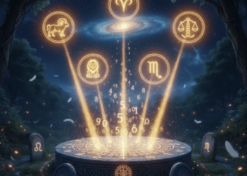 Runas e signos sendo energizados