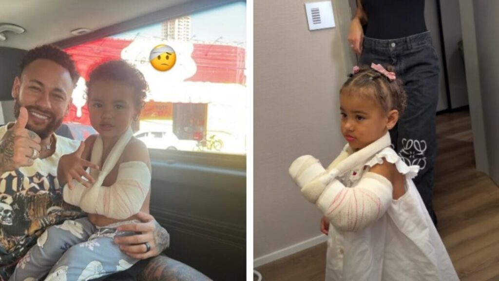 Mavie sofre acidente e Neymar revela imagens da lesão da filha