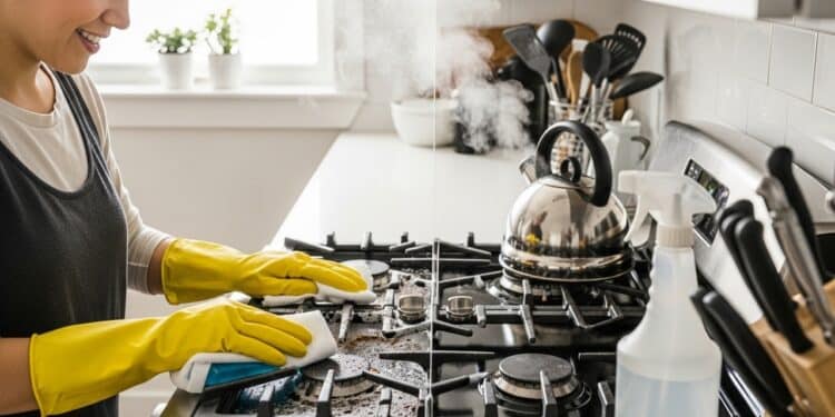 O segredo que elimina a gordura do fogão e deixa sua cozinha impecável