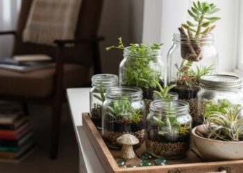Esse mini jardim interno fácil de fazer com itens simples vai renovar sua casa