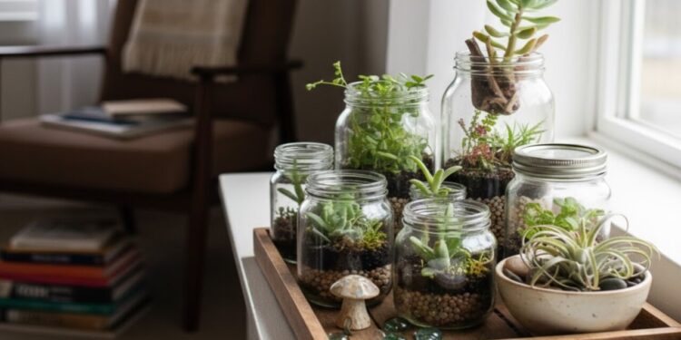 Esse mini jardim interno fácil de fazer com itens simples vai renovar sua casa