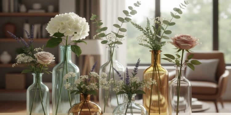 Como garrafas de vidro podem virar vasos sofisticados que valorizam sua decoração
