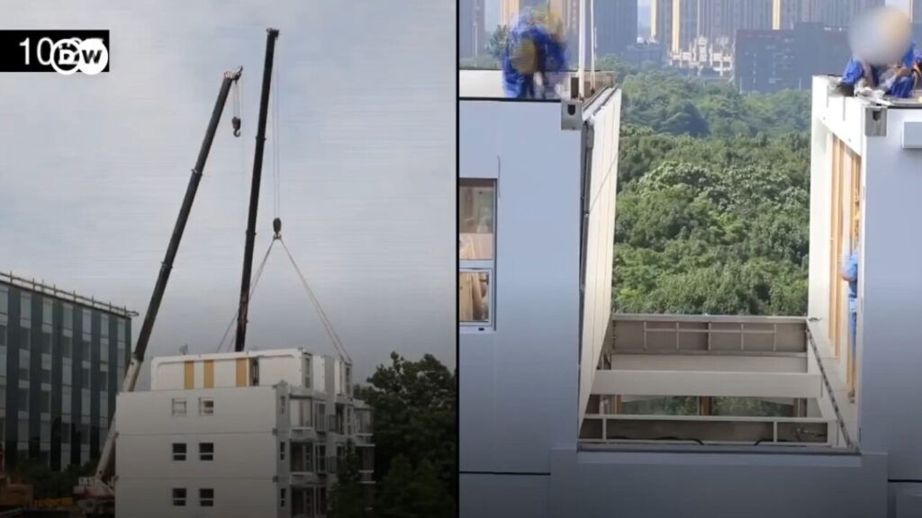 Prédio de 10 andares é construído em poucas horas e obra choca o mundo