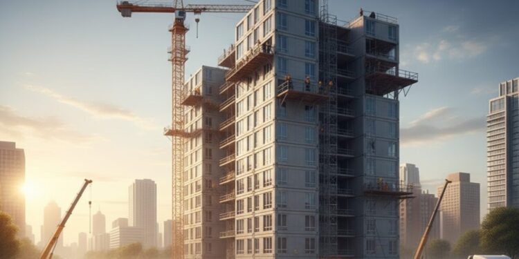 Prédio de 10 andares é construído em poucas horas e obra choca o mundo
