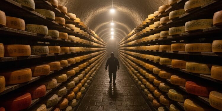 O segredo por trás dos 600 milhões de quilos de queijo armazenados em cavernas pelos EUA