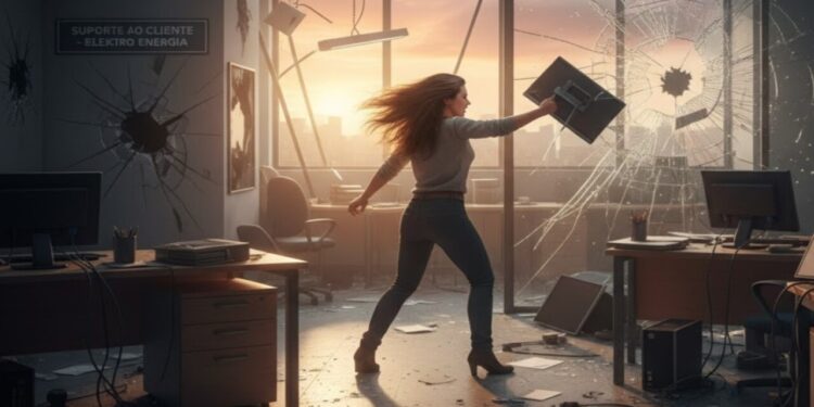 Mulher se revolta após 15 dias sem luz e destrói escritório de distribuidora de energia
