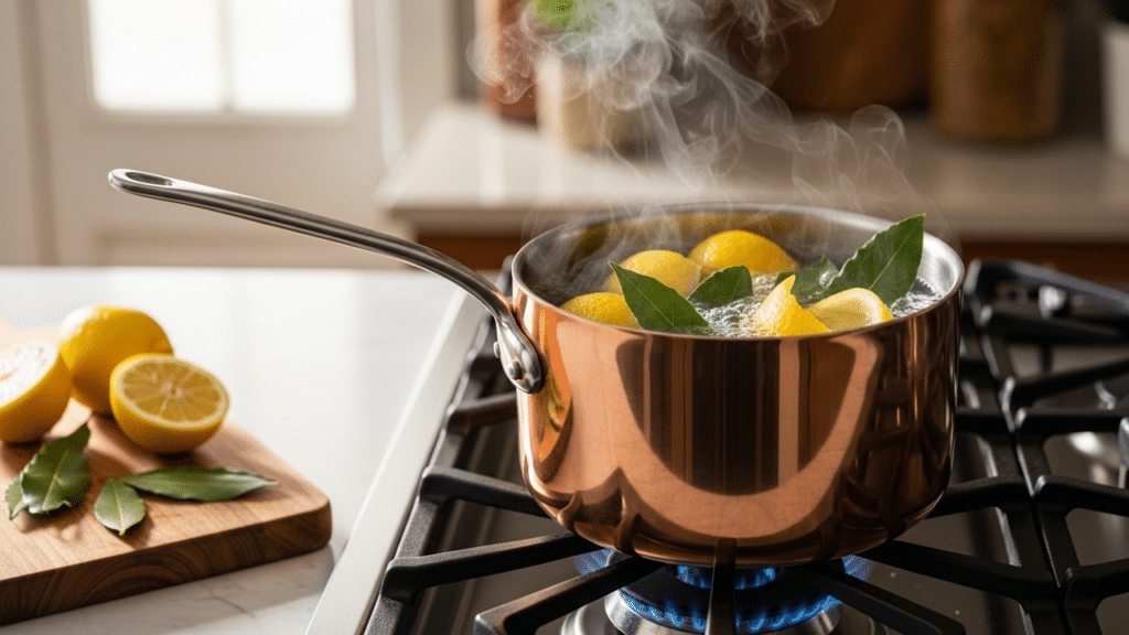 Usei cascas de limão e louro e criei um chá emagrecedor que perfumou a casa em minutos