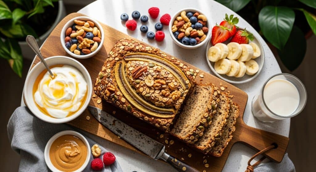 bolo de banana fit para um café da manhã