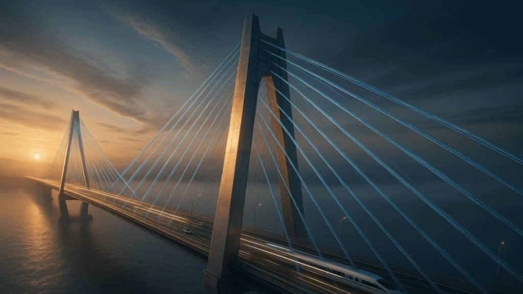 A maior ponte estaiada do mundo foi inaugurada na China