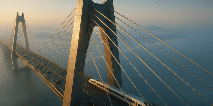 A maior ponte estaiada do mundo foi inaugurada na China