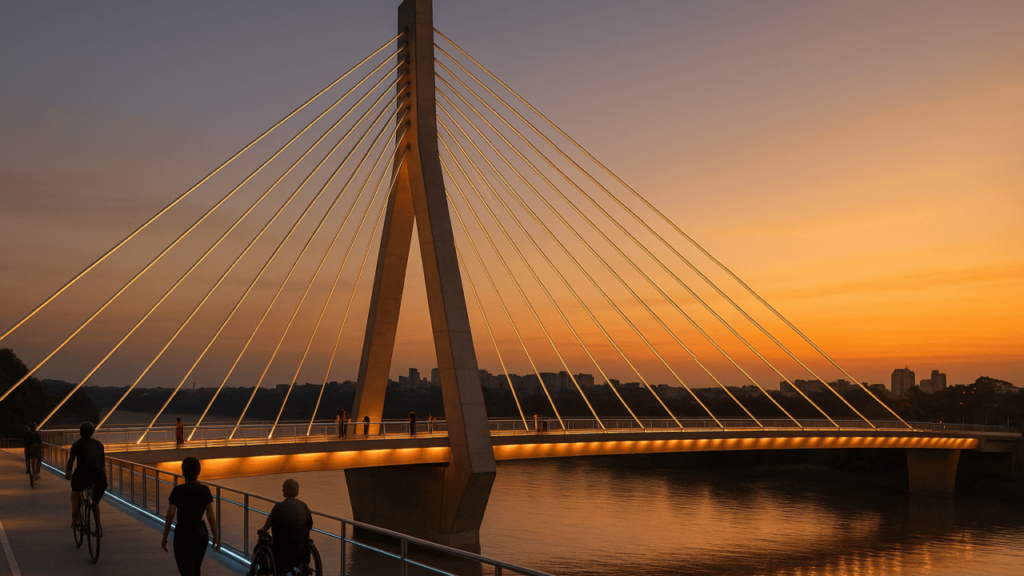 Sul do Brasil investe R$ 45 milhões em ponte estaiada com ciclovia