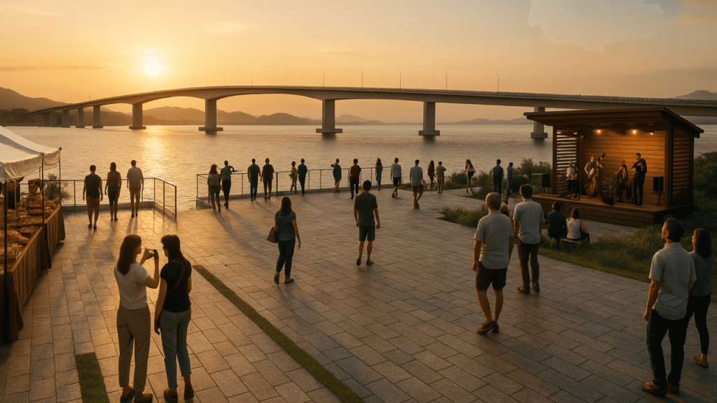 Com 80% concluída, nova ponte no litoral do Paraná já muda mobilidade, turismo e economia regional