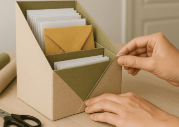 Faça um organizador de contas usando caixa de cereal e criatividade