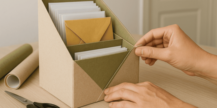 Faça um organizador de contas usando caixa de cereal e criatividade