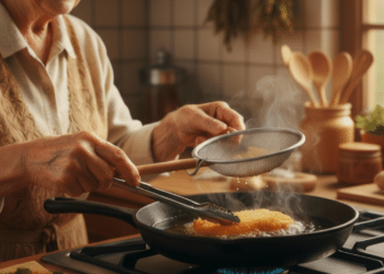 O segredo das avós na fritura // Créditos: @mauramyth — Gemini