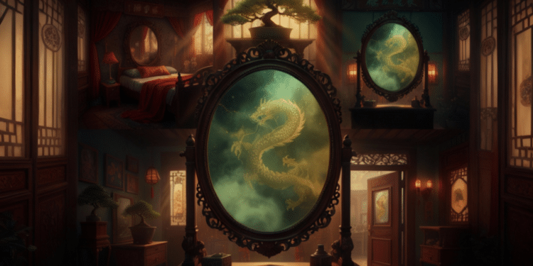 Espelho e Feng Shui // Créditos: @mauramyth - ChatGPT