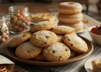 Biscoitinhos caseiros em cima da mesa