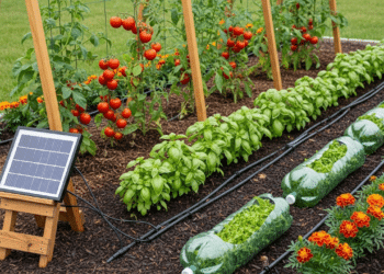 Jardins automatizados podem economizar até 40% de água em comparação ao cuidado manual tradicional.