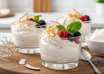 Mousse de coco light simples de fazer e cheia de sabor