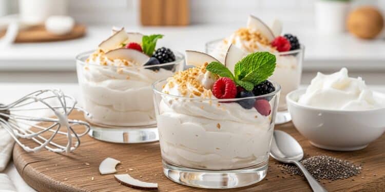 Mousse de coco light simples de fazer e cheia de sabor