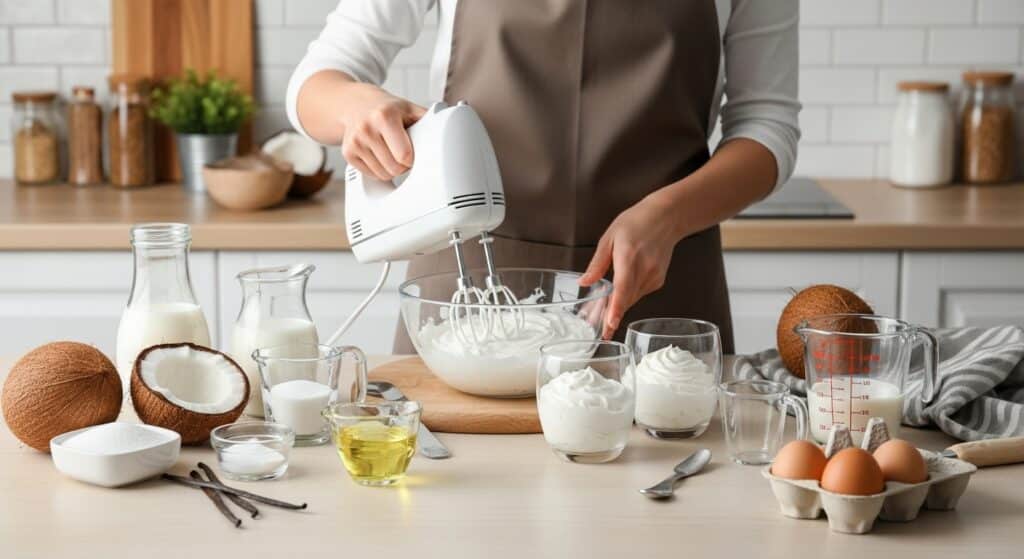 Mousse de coco light fácil de fazer, saudável e deliciosa