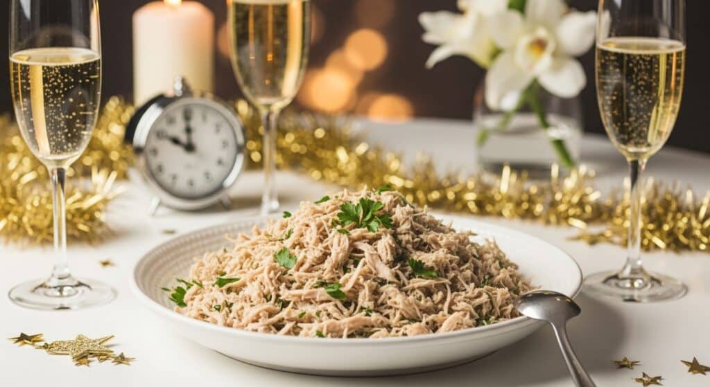Salpicão de frango cremoso com sabor de domingo e festas