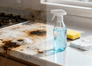 Misturei vinagre com água oxigenada e o efeito na limpeza da casa me surpreendeu