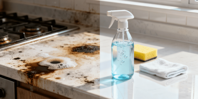 Misturei vinagre com água oxigenada e o efeito na limpeza da casa me surpreendeu