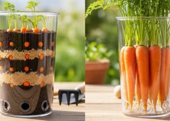 Cultivando cenoura em um espaço pequeno