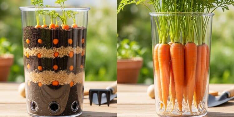 Cultivando cenoura em um espaço pequeno