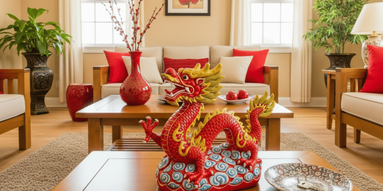 Dragão e Feng Shui // Créditos: @mauramyth - Lovart