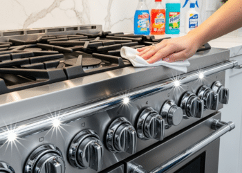 O truque perfeito para deixar seu fogão brilhoso e sem manchas de gordura em minutos