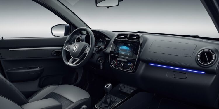Interior ilustrativo de um Renault Kwid