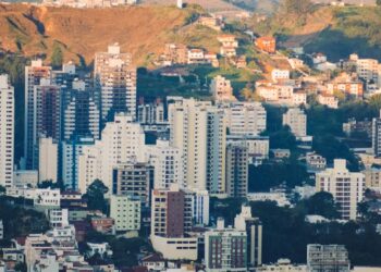 Vista da cidade de Juiz de Fora, Minas Gerais, Brasil