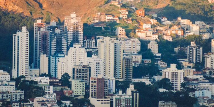 Vista da cidade de Juiz de Fora, Minas Gerais, Brasil