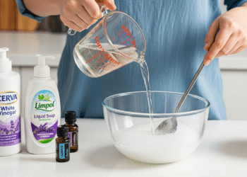 Essa mistura de vinagre com sabão líquido pode ser poderosa na limpeza