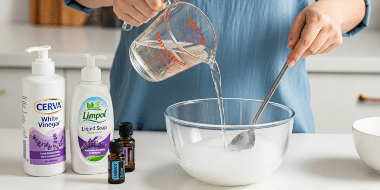 Essa mistura de vinagre com sabão líquido pode ser poderosa na limpeza