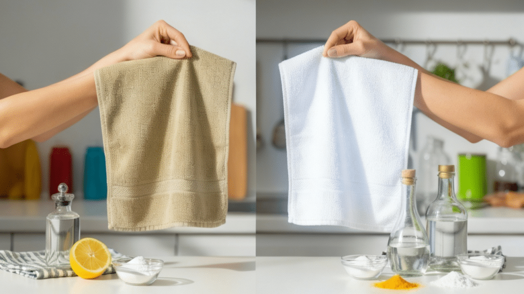 O segredo da minha avó para lavar o pano de prato e deixá-los branquinho como novo