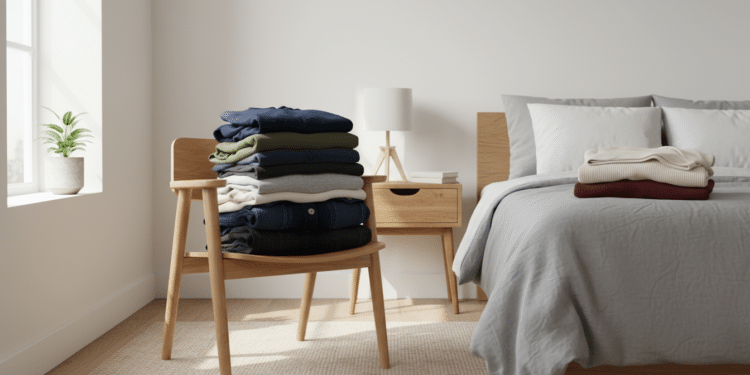 A tendência que acaba com a cadeira de roupas bagunçada no quarto