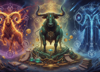 Os signos ilustrados com financeiro