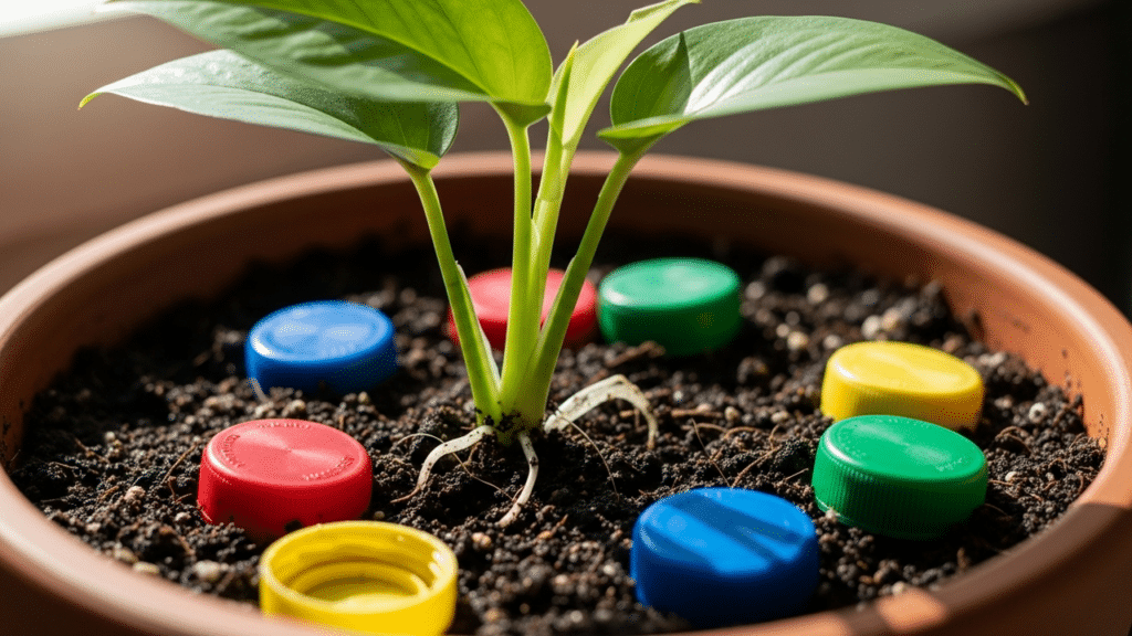O truque de jardinagem com tampinhas para melhorar a drenagem
