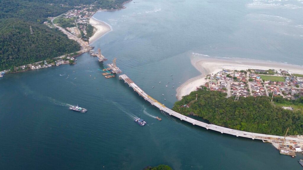 Obras da ponte que vai mudar tudo entre duas cidades no Paraná seguem em ritmo acelerado com investimento de R$ 400 milhões