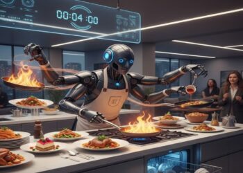 Robô cozinheiro surpreende ao preparar refeições em 4 minutos e ainda lavar toda a louça