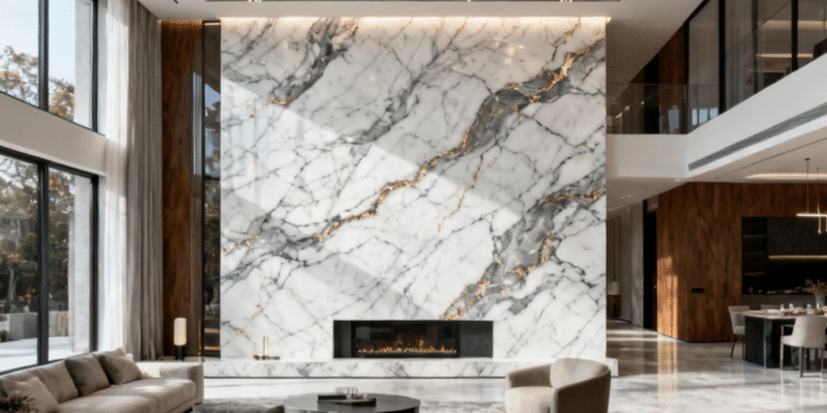 Adeus ao azulejo: a tendência das placas que imitam mármore para reformas sem sujeira