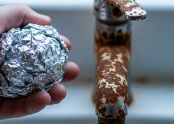 O truque com papel alumínio que elimina ferrugem das torneiras em minutos