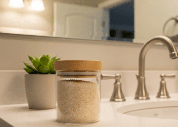 O truque simples com arroz que muita gente está usando para melhorar a qualidade do ar no banheiro