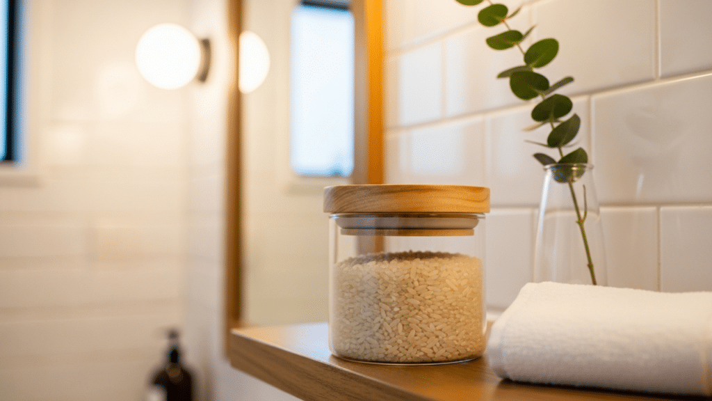 O truque simples com arroz que muita gente está usando para melhorar a qualidade do ar no banheiro