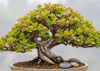 Cultive sua mini árvore Jade com atenção e veja a beleza rústica florescer em casa.